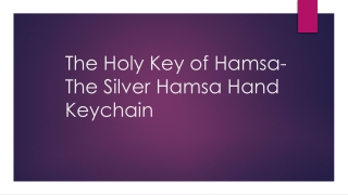 The Holy Key of Hamsa-The Silver Hamsa Hand