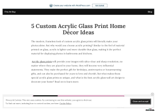 5 Custom Acrylic Glass Print Home Décor Ideas