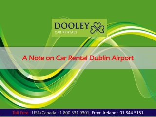 A Note on Car Rental Dublin Airport