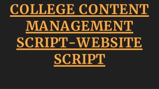 COLLEGE CONTENT MANAGEMENT SCRIPT-WEBSITE SCRIPT