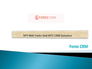 MT5 Web Trader And MT5 CRM Solution