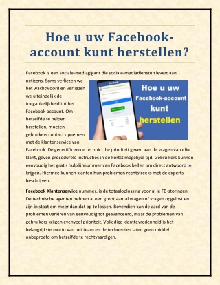 Herstel Facebook-account met deze eenvoudige oplossing