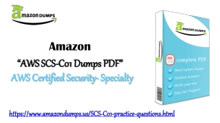 Latest Amazon SCS-C01 Dumps-Confirmed By Expert Panel AmazonDumps.us.