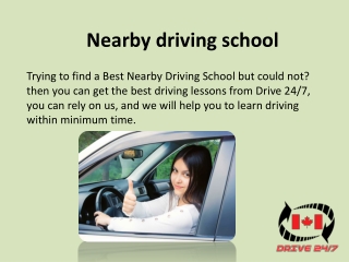 professional driving school