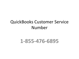 QuickBooks Customer Service Number 1-855-476-6895