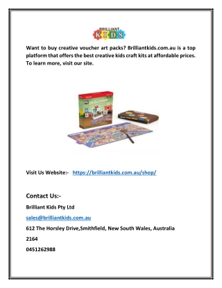 Creative Kids Craft Kits | Brilliantkids.com.au