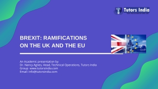 Brexit: Ramifications on the UK and the EU (Best dissertation writing services u