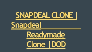 Best Snapdeal Clone Script - DOD IT Solutions