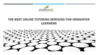 Best online tutoring services