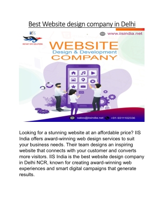 Best Website design company in Delhi