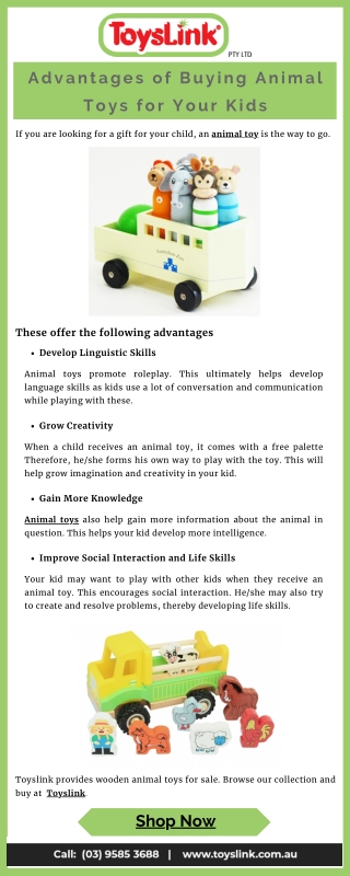 Advantages of Buying Animal Toys for Your Kid