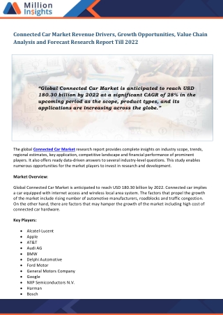 Connected Car Market