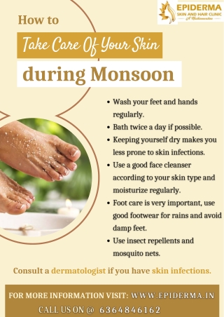 Skincare during Monsoon - Best Dermatology Centre in Jayanagar - Epiderma Clinic