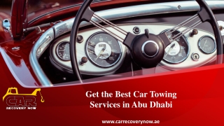 Get the Best Car Towing Services in Abu Dhabi