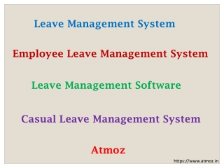 Leave Management Software | Leave Management System - Atmoz