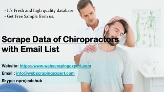 Scrape Data of Chiropractors with Email List