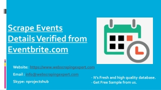 Scrape Events Details Verified from Eventbrite.com