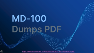 Get 100% Valid And Updated MD-100 Dumps Pdf WIth Exam Questions - Most Astonishing MD-100 Study Material With Braindumps