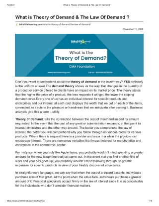 What is demand and explain law of demand pdf