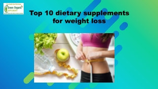 Top 10 dietary supplements for weight loss