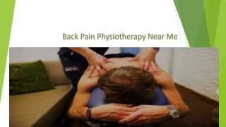 Back Pain Physiotherapy Near Me