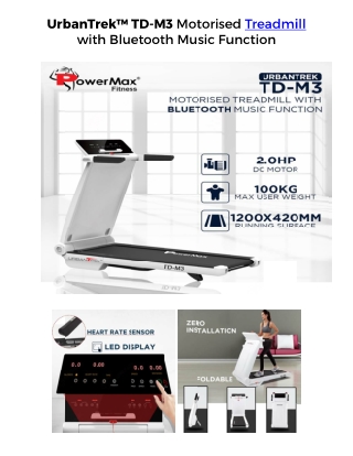 UrbanTrek™ TD-M3 Motorised Treadmill with Bluetooth Music Function