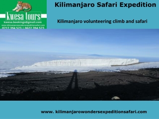 Kilimanjaro volunteering climb and safari