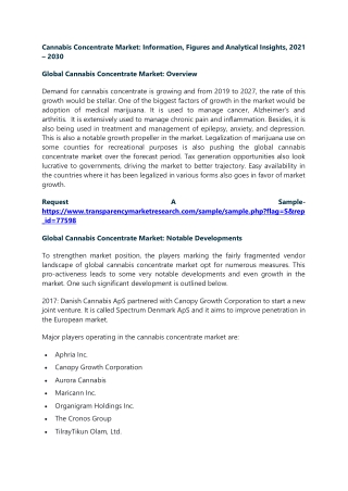 Cannabis Concentrate Market: Information, Figures and Analytical Insights, 2021