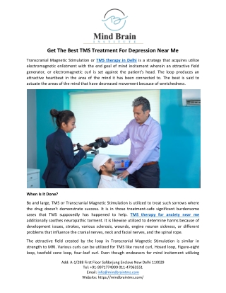 TMS therapy in Delhi