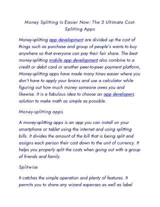 Money Splitting Is Easier Now The 5 Ultimate Cost-Splitting Apps