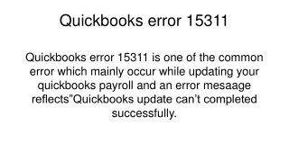 Quickbooks update error 15311