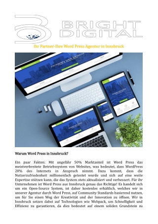 Ihr Partner-Ihre Word Press Agentur in Innsbruck