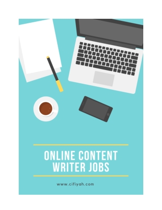 Online content writer jobs for content writers