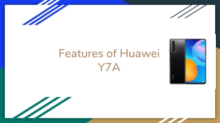 Features of Huawei Y7A (1)