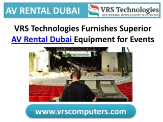 AV Rental Dubai For The Success Stories