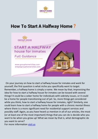 Group home riches pdf