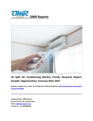 US Split Air Conditioning Market Size, Share, Industry Growth, Report 2027