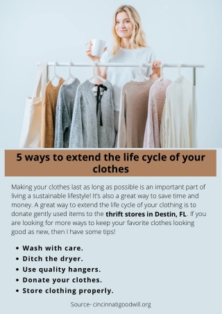 5 ways to extend the life cycle of your clothes