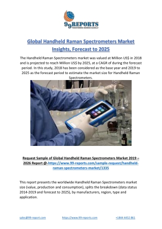 Global Handheld Raman Spectrometers Market Insights, Forecast to 2025