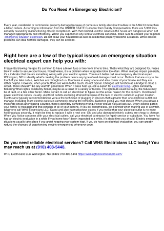 Do You Required An Emergency Situation Electrician?