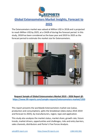 Global Extensometers Market Insights, Forecast to 2025