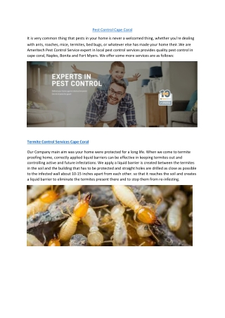 Pest Control Cape Coral