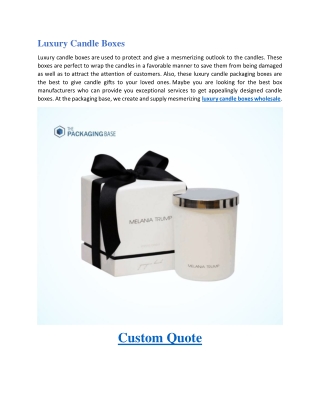 Luxury Candle Boxes-Pharmaceutical Display Boxes
