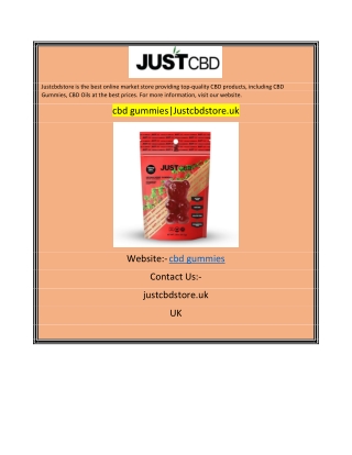 cbd gummieJustcbdstore.uk