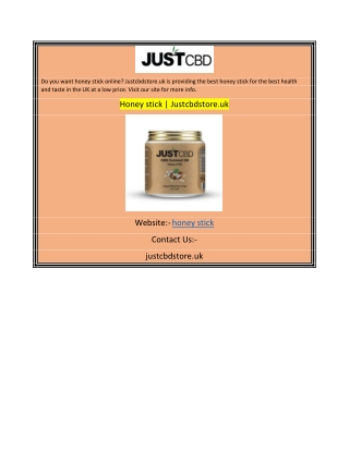Honey stick Justcbdstore.uk