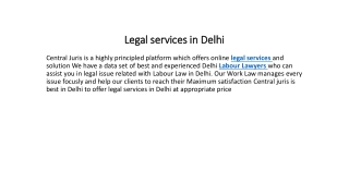Legal services in Delhi