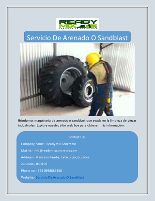Servicio De Arenado O Sandblast