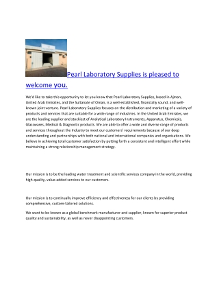 pearl laboratory doucument