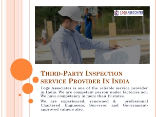 Third-Party Inspection service Provider In India