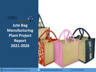 Jute Bag Manufacturing Plant Project Report PDF